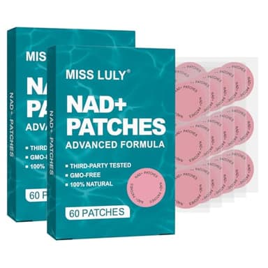 JWKPA New NAD+ Patches for Women & Men, 100% Natural Patch, GMO-Free, Vegan Friendly, 3rd Party Tested - 120 Day Supply (2 Pack)