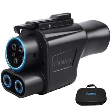 RAMATA fit for Tesla Supercharger to Charge Ford F150 Lightning, Cadillac Lyriq Hyundai ioniq, Mach-E, GM, Rivian, Mercedes NACS to CCS Adapter 500A DC Fast Charging More CCS1 Electric Vehicle