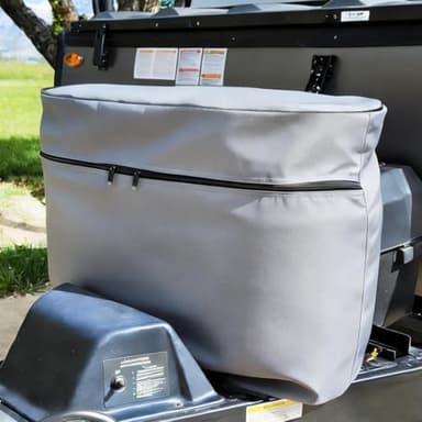 Camper Propane Tank Cover, RV Propane Tank Cover for Travel Trailer,Double 20lb (Grey)