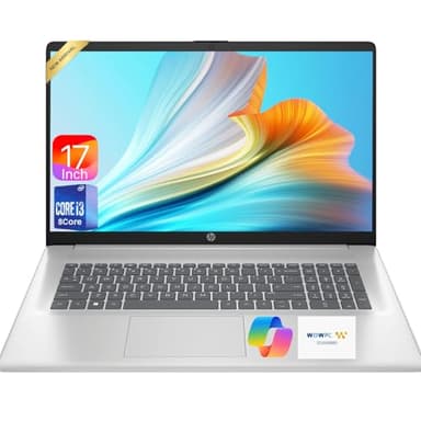 HP 17 Inch Laptop 2026 Edition, Intel 13th i3 (8 Cores), 8GB RAM, 256GB SSD, 17.3" IPS, USB-C, Wi-Fi 6, Windows 11, Large Screen