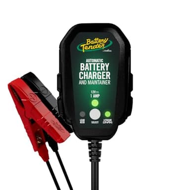 Battery Tender Junior 12V, 800mA Battery Charger and Maintainer for Lead Acid and Lithium Batteries - Switchable Battery Charger for Powersports - 022-0199-DL-WH
