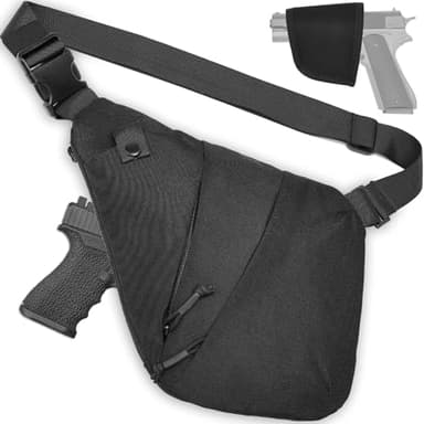 WCALULEG Tactical Sling Bag,Concealed Carry Sling Bag for Men & Women,Gun Bags for Handguns,Anti Theft Crossbody Bags,Ccw Fast Access Edc Carry,Included Holster