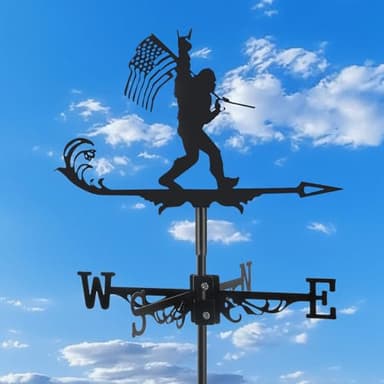 Metal Weather vanes, Black Metal Wind Direction Indicator Garden Decoration for Garden Farmhouse Chicken Coop Shed Outdoor Wind Measuring Tool Wind Direction Weathervanes(Bigfoot)