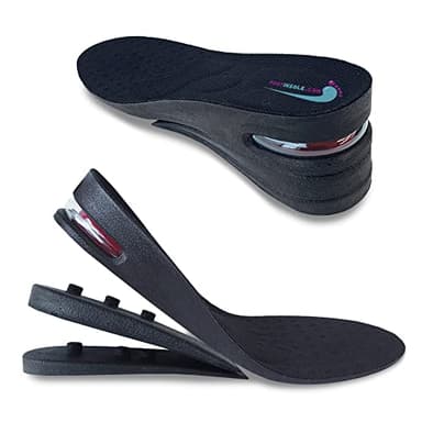 Height Increase Shoe Insoles with Air Cushion (3 Layers (2.5" UP), Large (Men's 7-11))