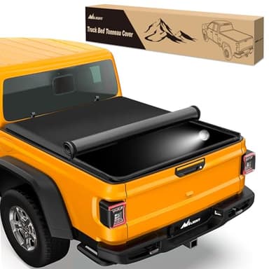 Nilight Soft Roll-Up Tonneau Cover for 2020–2026 Jeep Gladiator JT 5ft Bed, Waterproof Low Profile Truck Bed Cover