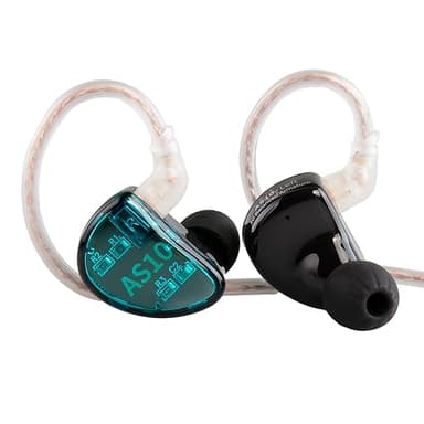 KZ AS10 in Ear Monitor Earbuds Headphone, Pure 5 Balanced Armature 5BA KZ Earbuds Earphone, Musician in Ear Monitor Headphone High Fidelity HiFi Headset (No Microphone, Green)