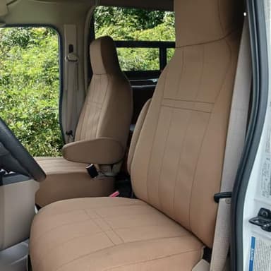 Generic Neosupreme Seat Covers for Ford E450 RV Vans. (eg Thor Chateau, Forest River Forester & Others) (Tan)