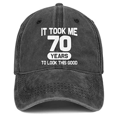 Traqueu 70th Birthday Gifts for Men Women 70 Year Old Birthday Gifts Ideas Decorations It Took Me 70 Years to Look This Good Hat Washed Cotton Hat