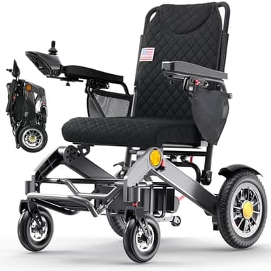 25 Miles Heavy Duty Electric Wheelchairs for Adults - 20'' Wider Seat & 500W All Terrain Power Wheelchair with 13'' Large Tires, Support 400 lb, Foldable Motorized Wheelchair for Home/Travel