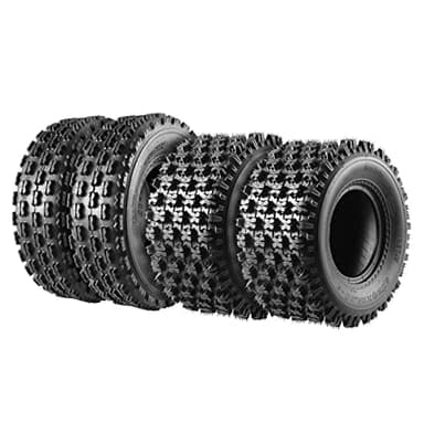 MaxAuto Set of 4 Sport ATV Tires 22x7-10 Front & 20x10-9 Rear UTV Tires 4PR 22x7x10 ATV Quad -Tire - 10077/10081