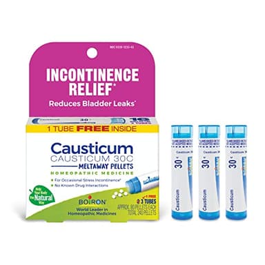 Boiron Causticum 30C Homeopathic Medicine for Incontinence Relief, and Reduces Bladder Leaks - 3 Count (240 Pellets)