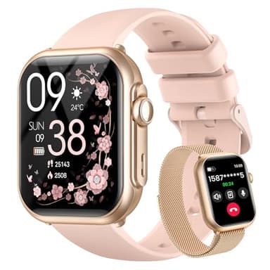 Smart Watch for Women for iPhone&Android: 100 Day+Battery Life, Smart watch(Answer/Make Calls) with 24/7 SpO2 Sleep Heart Rate Monitor,5ATM Waterproof,Fitness Tracker with 120+ Sport,Reloj Inteligente