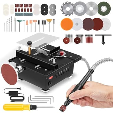 Saker Mini Multi-Functional Table Saw,Mini Table Saws for Crafts,Portable Desktop Electric Saw for Wood Cutting,Speeds & Angle with More Accessories for Plastic Acrylic Cutting