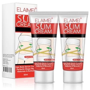 2 Pack Hot Cream, Slimming Fat Burning Cream for Belly, Waist, & Buttocks. That Burns Moisturizing Firming - Goodbye Cellulite Women/Men Weight Loss, 60.0 milliliters