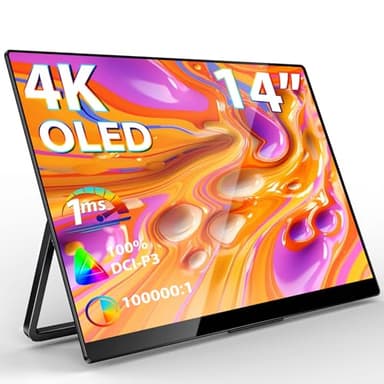 InnoView 14 Inch OLED Portable Monitor 4k UHD 3840x2400 Portable Monitor 100% DCI-P3 | 100000:1Contrast | Built-in Speakers, Travel Monitors for Laptop PC MAC Phone PS4 Xbox Switch