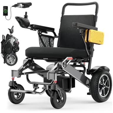 Goldseason 30 Miles Range Electric Wheelchairs for Adults - 500W Motor All Terrain Power Wheelchair with 13'' Large Tires, Support 400 lb Foldable Mobility Motorized Wheelchair for Seniors, Black