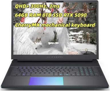 New Alien.Ware Area 51 Gaming Laptop 18.0 inch WQXGA 300Hz, 3ms Display 24-Cores Ultra 9 275HX 64GB RAM 8TB SSD(2 x 4 TB) Geforce RTX 5090 24GB GDDR7 4K Cam CherryMX Keyboard Thunderbolt 5 Win 11Home