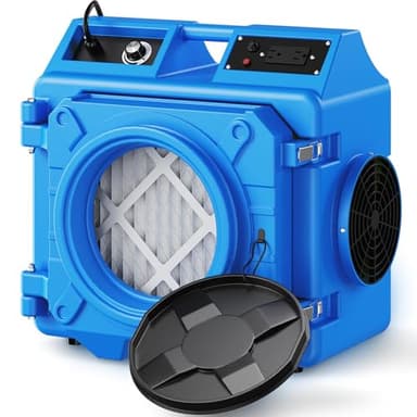 Air Scrubber with 3 Stage Filtration, 550CFM Stackable Negative Air Machine for Industrial and Commercial Use, Heavy Duty Air Cleaner with HEPA/Activated carbon Filter, Yellow