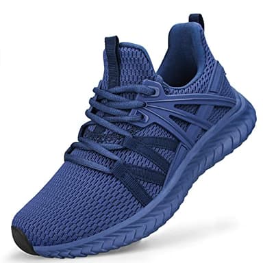 Abboos Women's Athletic Running Shoes Walking Shoes Comfortable Lightweight Sneakers Gym Mesh Trail Running Shoes Blue Size 5.5