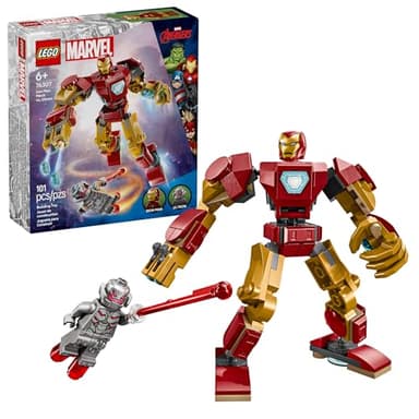 LEGO Marvel Iron Man Mech vs. Ultron Building Toy Set - for Kids, Boys and Girls, Ages 6+ - Buildable Action Figure - Superhero Gift for Birthday - 76307