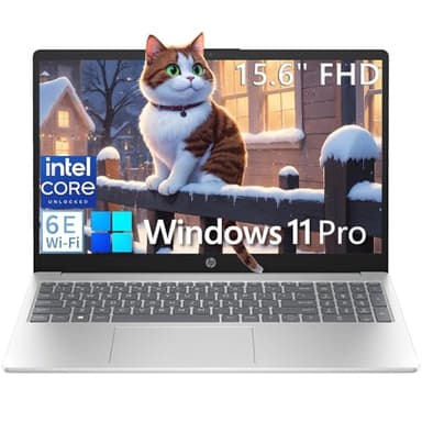 HP 15.6" FHD Laptop Computer for Home Business Student, Intel Processor (Beat i3-1115G4), 32GB DDR4 RAM, 1TB PCIe SSD, WiFi 6E, Bluetooth 5.3, Type-C, Webcam, Numeric Keypad, Silver, Windows 11 Pro