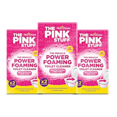 Stardrops The Pink Stuff Miracle Power Foaming Toilet Cleaner – Self-Activating Formula for Deep Cleaning, Stain Removal, and a Fresh Shine – Bathroom Essential