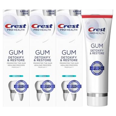 Crest Pro-Health Gum Detoxify and Restore Deep Clean Toothpaste, 4.6 Ounce (Pack of 3), Anticavity, Antibacterial Flouride Toothpaste, Clinically Proven, Gum and Enamel Protection