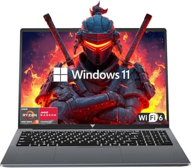 KAIGERR Gaming Laptop, Laptop with AMD Ryzen 4300U(Up to 3.7GHz), 16GB DDR4 512GB SSD Laptop Computer, 16.0inch Windοws 11 Laptop, 1920P FHD Display, WiFi 6, USB3.2, Type_C