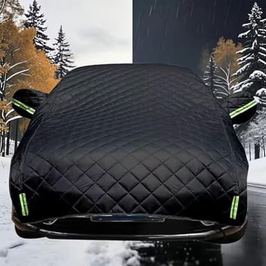 Hail Protector Car Cover for Nissan Rogue (2008-2026),5-Layer Padded Anti-Hail Half Car Covers,Outdoor Waterproof Scratchproof Sun-Resistant(Black) fg96t