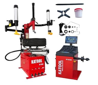 KATOOL 2.0HP Tire Machine Combo Double Assit Tire Changer Machine with Wheel Balancer Machine (830+760)