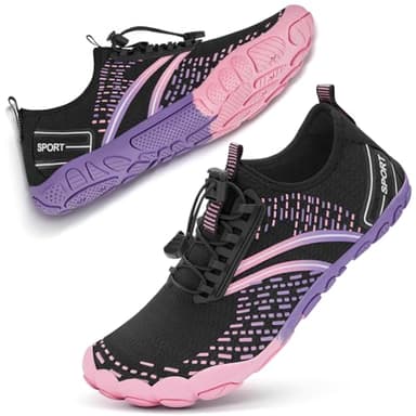 ATHMILE Hiking Barefoot Water Shoes for Women Men Beach Swim Aqua Pool River Quick Dry Athletic Wide Toe Outdoor Sport Kayaking Boating Rock Climbing Yoga Lake