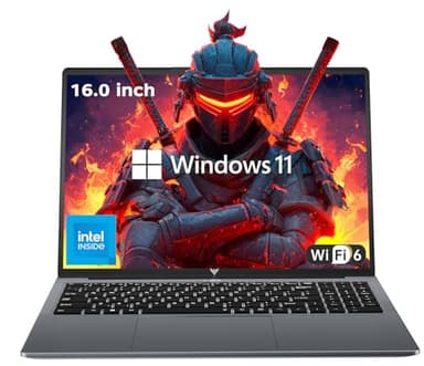 KAIGERR Laptop, 16GB DDR4 512GB SSD Laptop Computer, 16.0inch Windοws 11 Laptop with Ιntel 12th Quad-Core Processor(Up to 3.4GHz), 1920P FHD Display, WiFi 6, USB3.2, Type_C