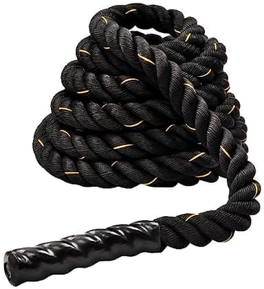 Fitvids Battle Rope 1.5Inch 2 Inch Diameter Poly Dacron 30 FT, 40 FT, 50 FT Length, Heavy Ropes for Home Gym and Workout