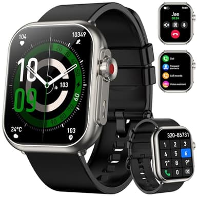 Smart Watch for Men Women, 1000 mAh 100 Day Battery Life, 1.85" Fitness Tracker Bluetooth Call/Make Calls, IP68 Waterproof, 120+ Sport Modes, 24/7 Heart Rate/Sleep Monitor Fitness Watch, iOS/Android