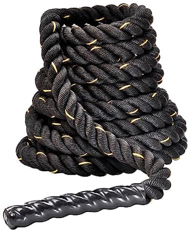 Fitvids Battle Rope 1.5Inch 2 Inch Diameter Poly Dacron 30 FT, 40 FT, 50 FT Length, Heavy Ropes for Home Gym and Workout