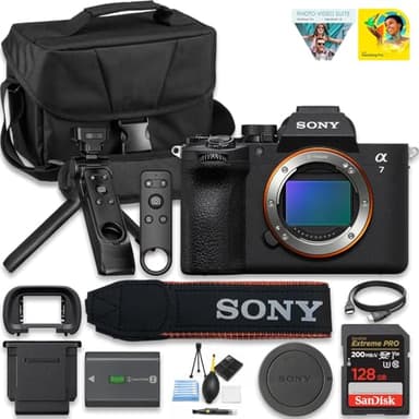 Sony a7 V Full-Frame Hybrid Mirrorless Camera: 30fps Blackout-Free Shooting, AI Autofocus, 5-Axis in-Body Stabilization (Pro Bundle)