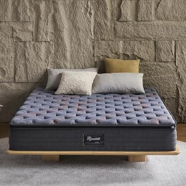 Nuudott Short Queen Mattress 12 Inch Pillow Top Hybrid RV Mattress with Pocket Springs, Medium Firm Pressure Relief for Motorhome, Travel Trailer