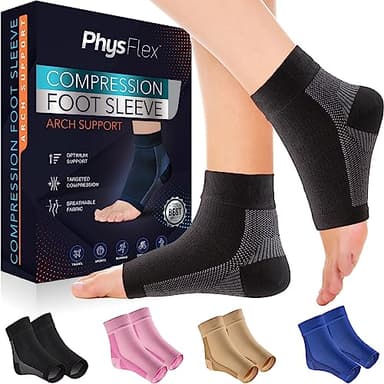Compression Socks 20-30mmHg for Plantar Fasciitis Relief, Achilles Tendonitis Relief (1 Pair) - Ankle Brace Compression Sleeve for Heel Spurs, Foot Swelling & Fatigue - Arch Support Brace for Everyday Use