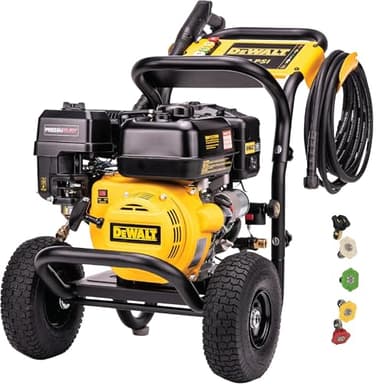 DeWalt DXPW3400PRNB-S PressuReady 3400 PSI Gas Pressure Washer with Quick Start Technology, 2.5 GPM Axial Cam Pump, 208cc Engine, Cold Water, Includes 25-Ft Hose, Nozzles, Spray Gun & Wand, 49-State