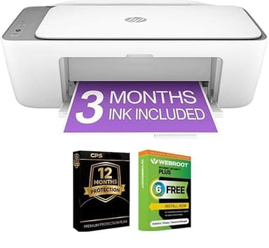 HP DeskJet Wireless Color Inkjet All-in-One Home Printer Bundle with Auto Document Feeder, Print Scan Copy, Print with Cell Phone, Wi-Fi Printing, 2-Year Warranty & 3-Month Instant Ink