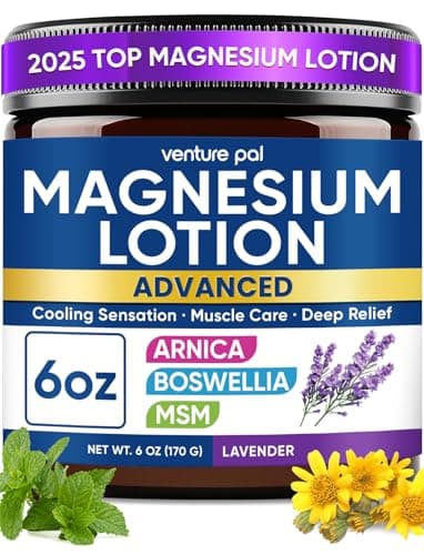 Magnesium Lotion with Arnica, MSM & Boswellia – Cooling Comfort & Relaxation, Magnesium Cream for Muscles & Joints – Ideal for Legs or Feet - Safe for Kids – 6 fl oz