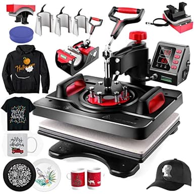 AKEYDIY Professional 8 in 1 Heat Press Machine Sublimation Machine 12" X 15" Shirt Press Machine 360° Swing Away - Industrial-Quality Digital Sublimation Heat Press Machine for T Shirt Mug Hat Plate