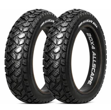 HEB ALLSCAPE 20x4.0 26x4.0 24x4.0 20x3 inch E-Bike Fat Tire, Performance Puncture Resistant Heavy Duty for MTB, All Terrain Tread for Street and Trail Riding (20x4-2pack).