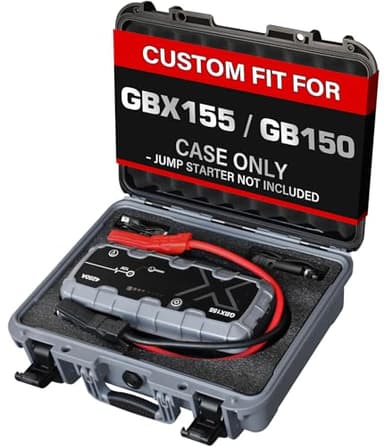 Case for NOCO Boost X GBX155 GB150, Waterproof Hard Shell Carrying Case with Custom Pre-Cut Foam, Shockproof Protective Travel Storage Box, Fits Charger/Clamps/Cables & Accessories, Case Only