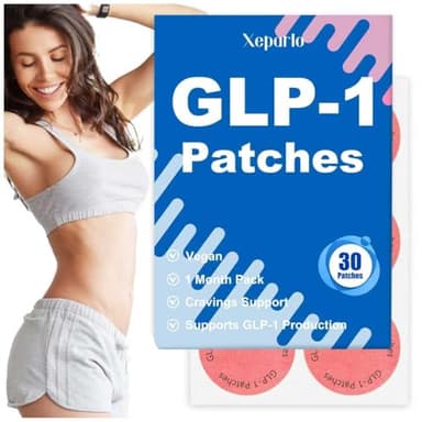 Xeparlo GLP-1 Patches with L Glutamine, Berberine, Chromium, Pomegranate and Cinnamon -30 Count