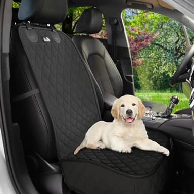 Petloox Front Seat Dog Cover for Car, Truck & SUV - Waterproof, Non-Slip Pet Car Seat Cover for Dogs - Durable, Easy to Install & Clean, Front Passenger Seat Protector for Pets & Vehicles
