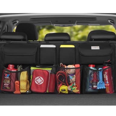 SURDOCA Hanging Trunk Organizer for SUV, [UPGRADED 7 Times] Car Organizers and Storage, Car Accessories Interior, Space Saving Expert-XL