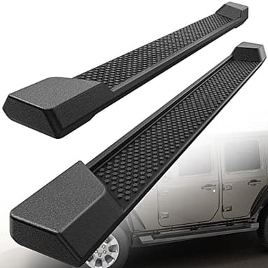 AUTOSAVER88 Running Boards Compatible with 2007-2018 Jeep Wrangler JK 4 Door, Nerf Bars, Black Side Steps (Not for JL Model)