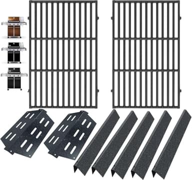 Genesis Grill Parts for Weber Genesis 300 SER(w/ Front Knobs) 330 320 310 Weber Genesis Replacement Parts 3/4 Burner Accessories for Weber Flavorizer Bars 7621 62784, Grates 7524& Heat Deflectors 7622