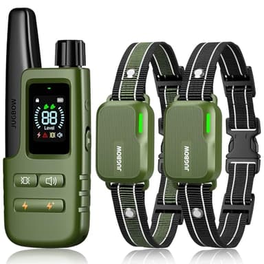 Jugbow Dog Shock Collar 2 Dogs (10-120Lbs) - 4200FT Dog Training Collar with Remote IPX7 Waterproof Electric Collar with 4 Training Modes, Security Lock, Rechargeable e-Collar for All Breeds, Sizes